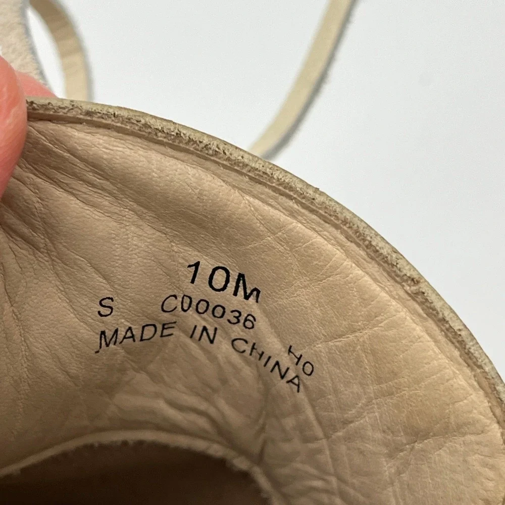 Cole Haan Country Mens 10M Beige Leather Boat Shoes Loafers C00036‎